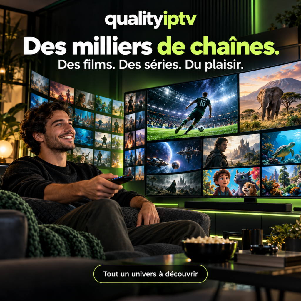 Abonnement IPTV 1 mois — QualityIPTV 4K / FHD